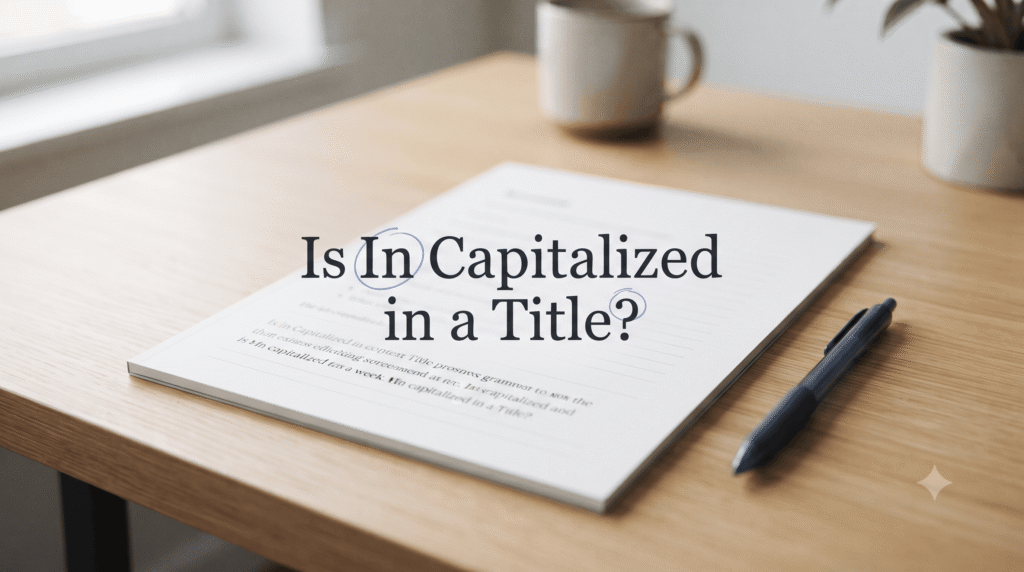 Is in capitalized in a title